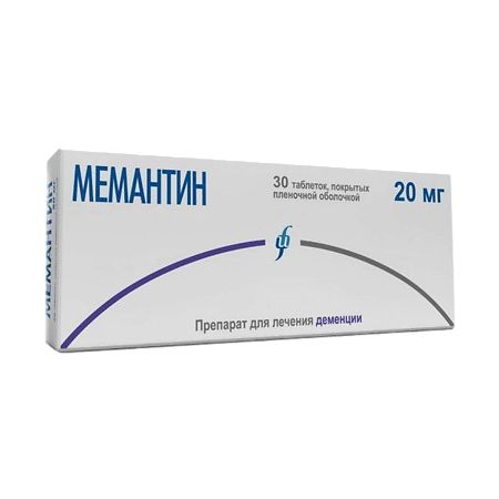 Мемантин таблетки покрыт.плен.об. 20 мг 30 шт