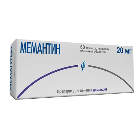 Мемантин таблетки покрыт.плен.об. 20 мг 60 шт
