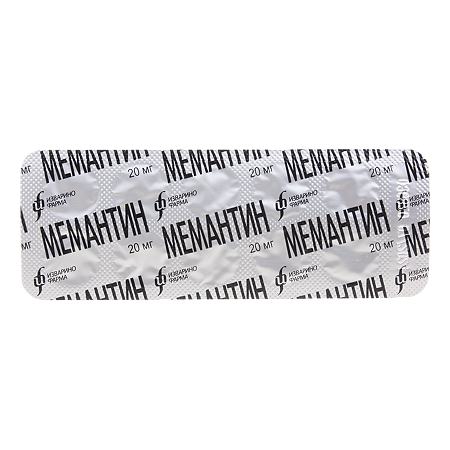 Мемантин таблетки покрыт.плен.об. 20 мг 90 шт