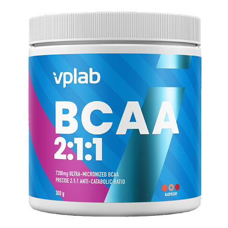 Vplab BCAA 2:1:1 Аминокислоты малина, 300 г 1 шт