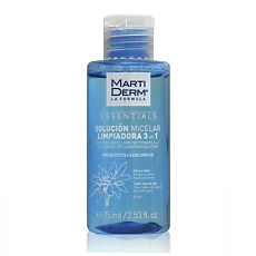 Купить MartiDerm Essentials Мицеллярный раствор очищающий 3в1 75 мл 1 шт цена