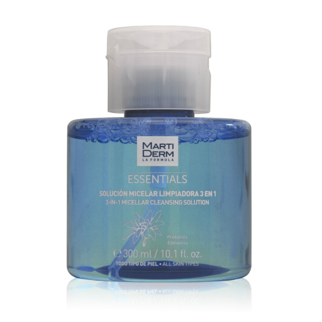 Изображение товара Мицеллярный раствор 3в1 для лица MartiDerm Essentials 300 мл Изображение товара Мицеллярный раствор 3в1 для лица MartiDerm Essentials 300 мл
