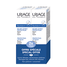 Купить Uriage Bariederm Цика-бальзам для губ Uriage Bariederm-CICA Бальзам для губ восстанавливающий 15 мл 2 шт цена