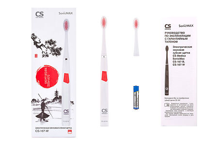 Зубная щетка электрическая звуковая CS Medica SonicMax CS-167-W 1 шт