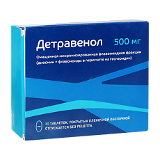 Купить Детравенол таблетки покрыт.плен.об. 500 мг 30 шт цена