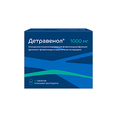 Купить Детравенол таблетки покрыт.плен.об. 1000 мг 60 шт цена