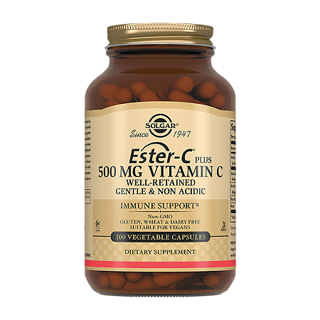 Изображение товара Solgar Эстер-С плюс витамин С 500 мг / Ester-C Plus 500 mg Vitamin C Vegetable Capsules капсулы массой 840 мг 100 шт