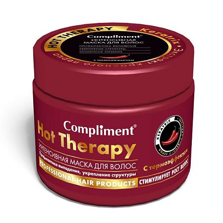 Изображение товара Compliment Hot Therapy Маска-компресс горячая укрепление и активация роста для всех типов волос 500 мл 1 шт