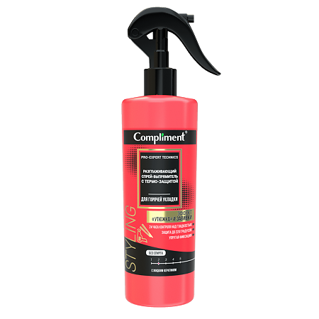 Изображение товара Compliment Pro-expert technics Спрей-выпрямитель с термо-защитой для горячей укладки 200 мл 1 шт