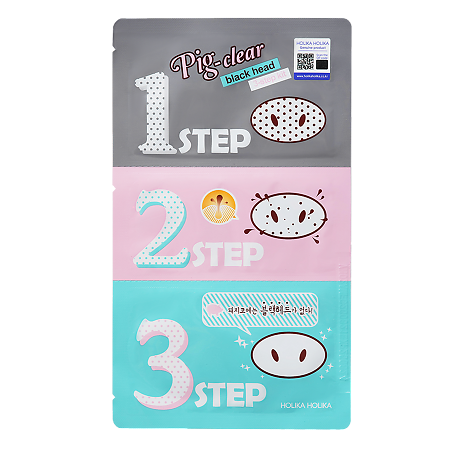 Изображение товара Holika Holika Набор средств 3-х ступенчатый для очистки пор Pig-nose Clear Black Head 3-step 1 уп