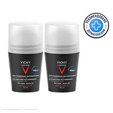 Купить Vichy Homme дезодорант-антиперспирант 48 мужской регулирующий 50 мл 2 шт цена