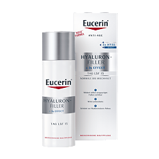 Купить Eucerin Hyaluron-Filler Крем для дневного ухода за нормальной и комбинированной кожей SPF15 фл. 50 мл цена