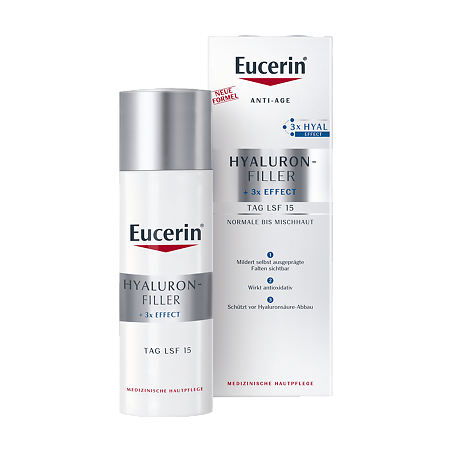 Изображение товара Eucerin Hyaluron-Filler Крем дневной SPF15 для нормальной и комбинированной кожи 50 мл