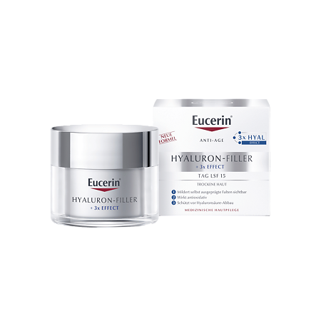 Изображение товара Eucerin Hyaluron-Filler Крем для дневного ухода за сухой чувствительной кожей SPF15 банка 50 мл 1 шт