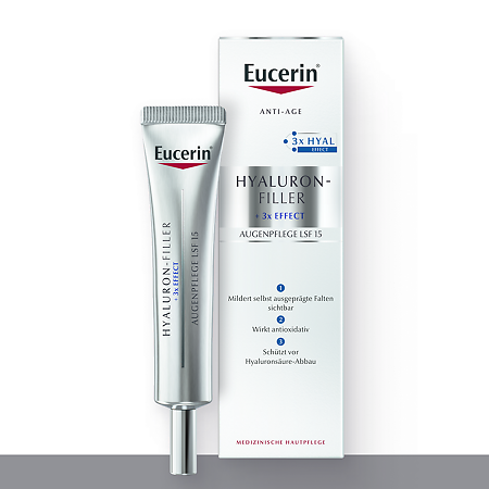 Eucerin Hyaluron-Filler Крем для ухода за кожей вокруг глаз туба 15 мл 1 шт