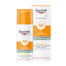 Купить Eucerin Cолнцезащитный Гель-крем для проблемной кожи лица SPF50+ фл 50 мл 1 шт цена