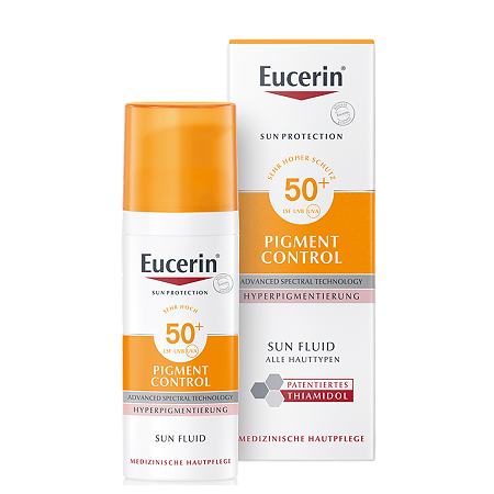 Изображение товара Eucerin Sensitive Protect Cолнцезащитный флюид п/пигментации SPF50+ фл 50 мл 1 шт