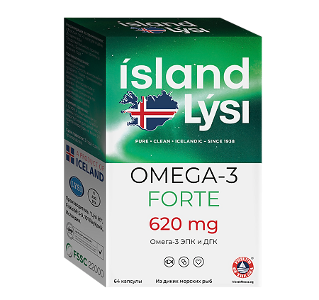 Lysi Омега-3 Форте капсулы по 1000 мг 64 шт