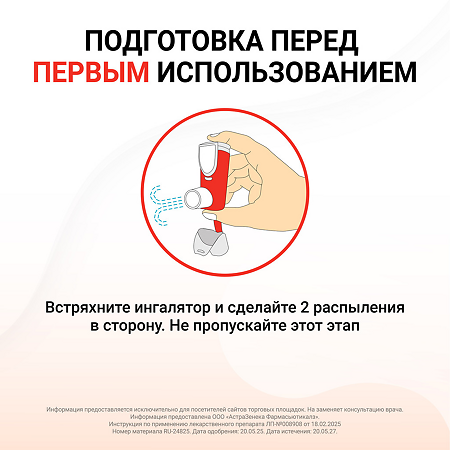 Симбикорт Рапихалер аэрозоль для ингаляций дозированный 160 мкг+4,5 мкг/доза 120 доз