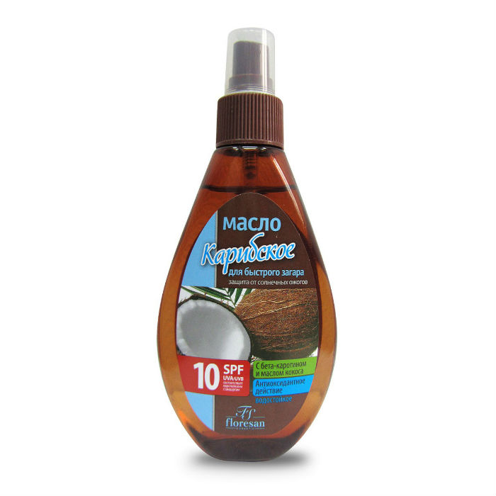 Изображение товара Масло для быстрого загара Флоресан Paradise SPF10 160 мл водостойкое Изображение товара Масло для быстрого загара Флоресан Paradise SPF10 160 мл водостойкое