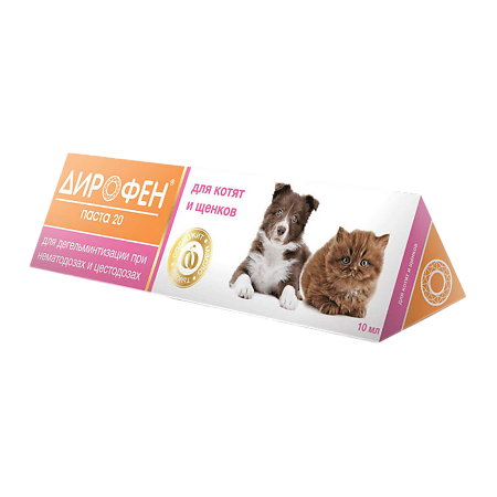 Дирофен-паста 20 для приема внутрь для котят и щенков 10 мл 1 шт