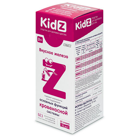 KidZ Вкусное железо 3+ стик 10 мл 10 шт