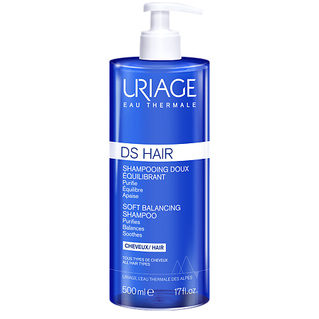 Изображение товара Uriage DS Hair Мягкий балансирующий шампунь для волос флакон-помпа 500 мл 1 шт
