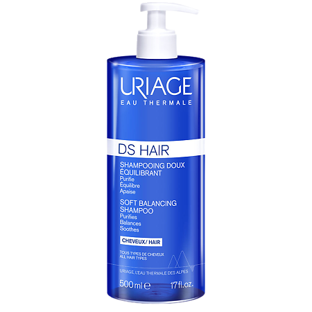 Uriage DS Hair Мягкий балансирующий шампунь для волос флакон-помпа 500 мл 1 шт