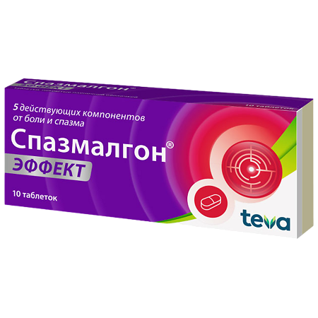 Изображение товара Спазмалгон Эффект таблетки покрыт.плен.об. 10 шт