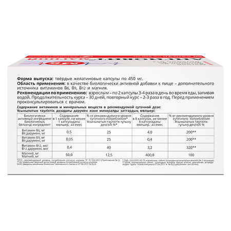Ангиовит Магний капсулы по 450 мг 60 шт