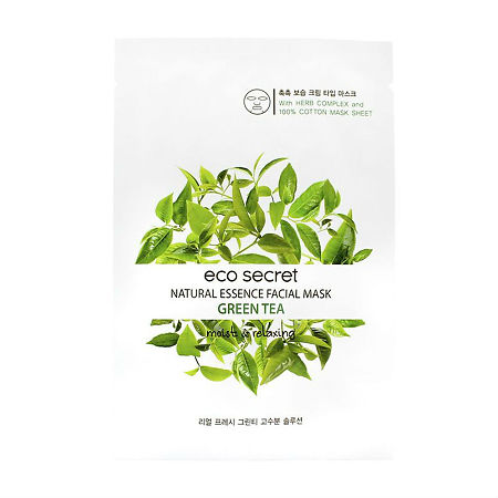 Eco Secret Natural Essence Facial Mask- Green Tea Тканевая маска для лица с Зеленым чаем 20 мл 1 шт
