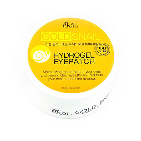 Ekel Eye Patch Gold Snail Патчи для глаз с экстрактом улиточного муцина и Золотом 90 г 1 шт