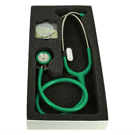 Стетоскоп Amrus 04-АМ420 Delux медицинский двухсторонний терапевтический зеленый 1 шт