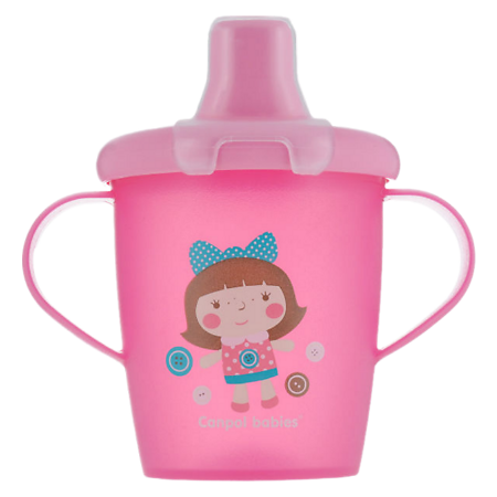 Изображение товара Чашка-непроливайка Canpol Toys 250 мл розовая для малышей от 9 месяцев