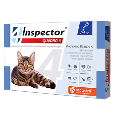 Изображение товара Inspector Quadro К Капли на холку для кошек 1-4 кг пипетка 1 шт