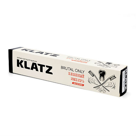 Klatz Brutal Only Зубная паста для мужчин Бешеный имбирь без фтора 75 мл 1 шт