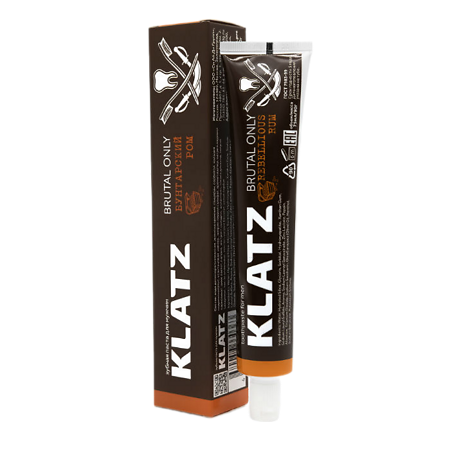 Klatz Brutal Only Зубная паста для мужчин Бунтарский ром 75 мл 1 шт