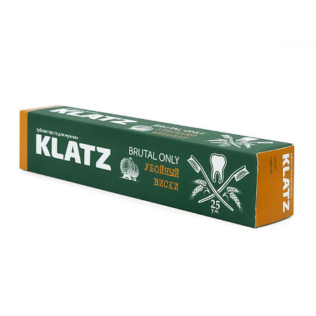 Klatz Brutal Only Зубная паста для мужчин Убойный виски 75 мл 1 шт