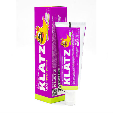 Klatz Kids Зубная паста для детей Тутти-фрутти 48 мл 1 шт