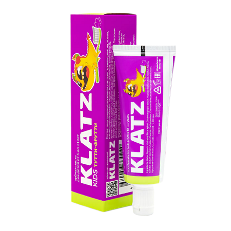 Изображение товара Детская зубная паста Klatz Kids Тутти-фрутти 48 мл для заботы о полости рта