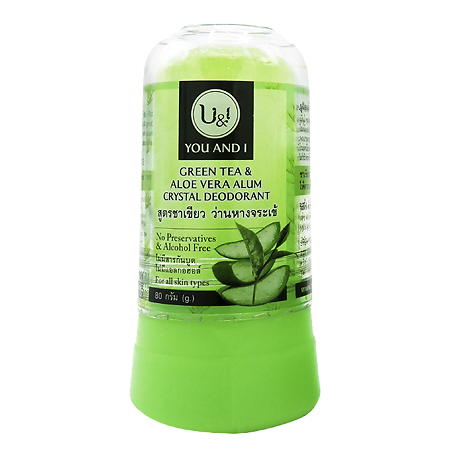 U&I Дезодорант кристаллический с зеленым чаем и алоэ вера 80 г 1 шт