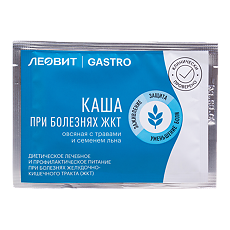 Изображение товара Леовит Gastro Каша при болезнях ЖКТ овсяная с травами и семенем льна пакет 15 г 1 шт