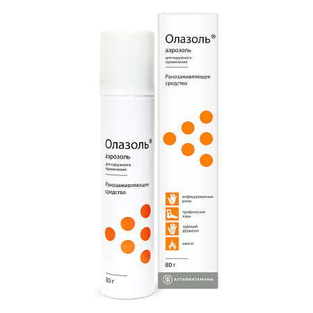 Изображение товара Олазоль аэрозоль для наружного применения 80 г средство для заживления ран и ожогов