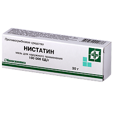 Купить Нистатин мазь для наружного применения 100000 ед/г 30 г 1 шт цена