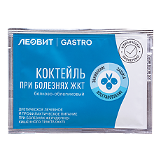Купить Леовит Gastro Коктейль при болезнях ЖКТ белково-облепиховый пакет 15 г 1 шт цена