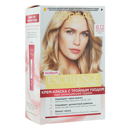 Изображение товара Loreal Paris Крем-краска для волос Excellence Creme 8.12 Мистический блонд