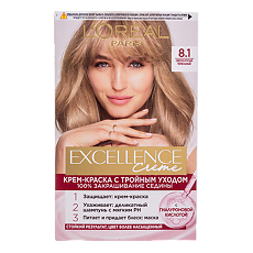 Изображение товара Loreal Paris Крем-краска для волос Excellence Creme 8.1 Светло-русый пепелельный 1 шт