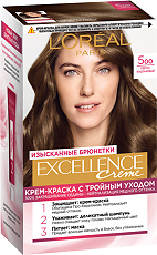 Купить Лореаль (Loreal) Paris Крем-краска для волос Excellence Creme 500 Светло-Каштановый 1 шт цена