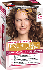 Купить Loreal Paris Крем-краска для волос Excellence Creme 600 Темно-русый 1 шт цена