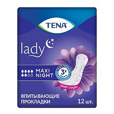 Купить Tena Lady Maxi Night прокладки урологические 12 шт цена